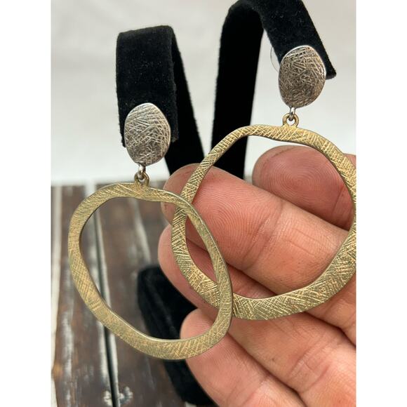 Women's Gold Drop Dangle Earrings Boho Modern GUC - Picture 4 of 4